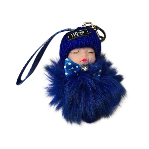 Sleeping Baby Fuzzy Keychain - Picture 2 of 2